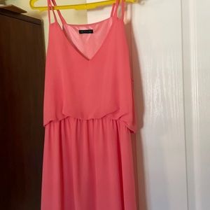 Cals Salmon Double Strap V Neck  Dress L